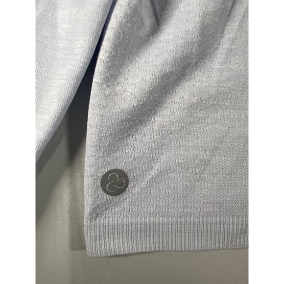 NWT ZELLA Low Compression L/S Gym Training Blue Feather Melange Shirt, Size: L - Picture 7 of 8